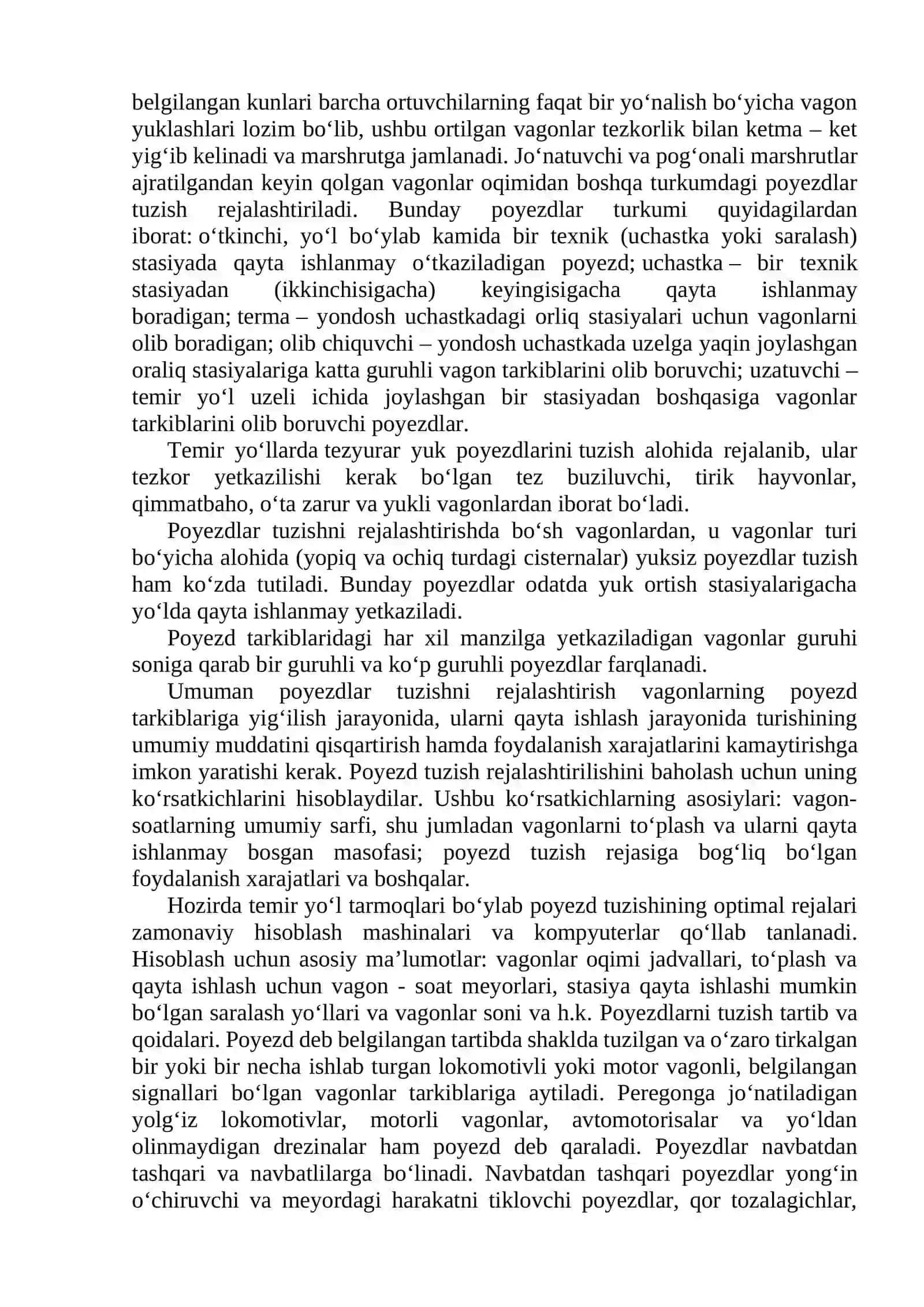 Poyezdlar Harakatini Tashkil Qilish 2