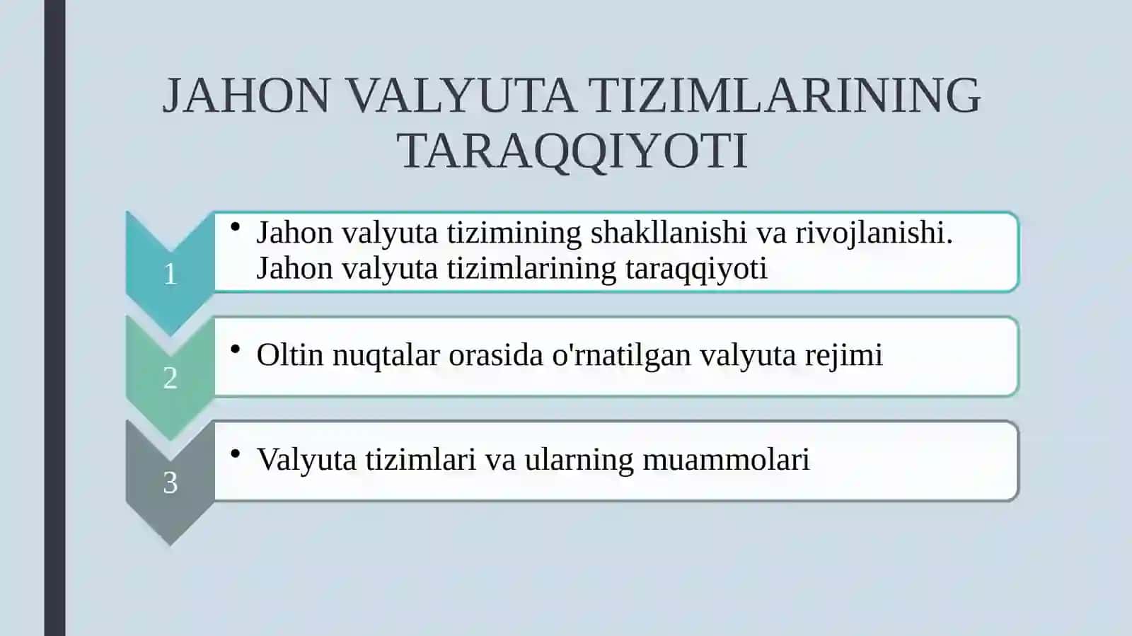 JAHON VALYUTA TIZIMLARINING TARAQQIYOTI 2