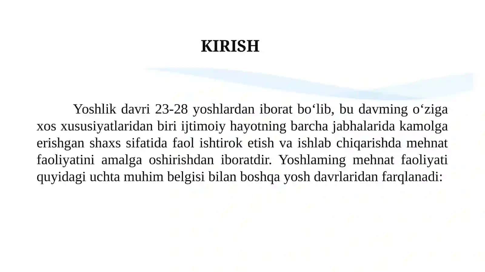 Turli yosh davrlarda o'zlashtirish xususiyatlari 2