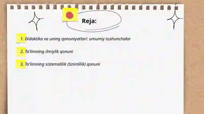 Didaktika va uning qonuniyatlari 2