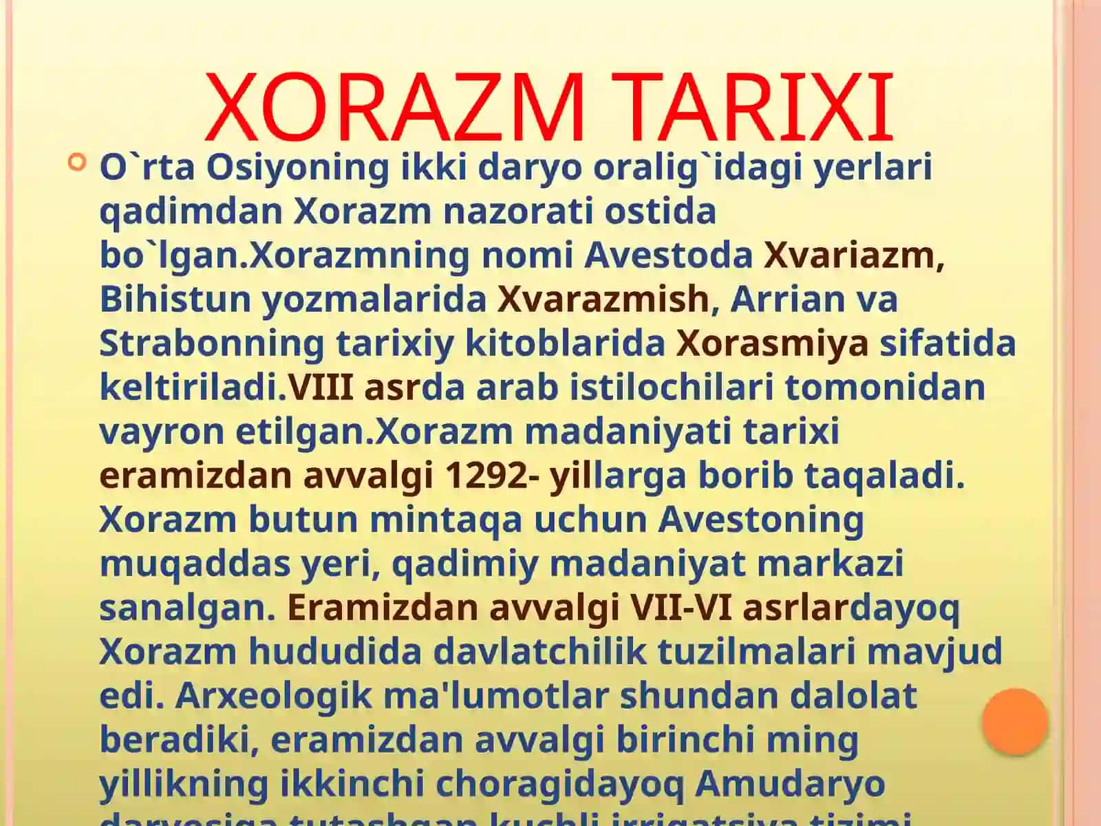 XORAZM TARIXI 2