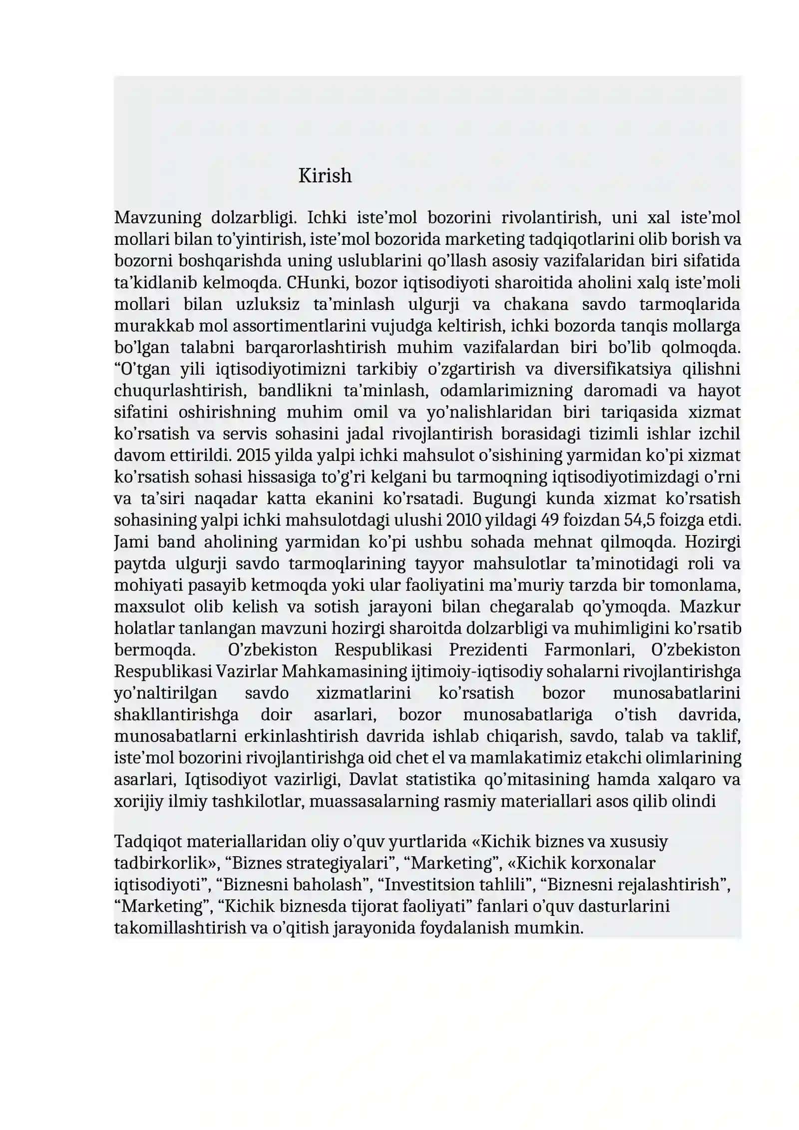 Ulgurji savdoni rivojlantirishda marketing tamoyillaridan foydalanish 2