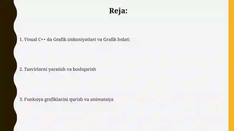 Visual C++ning grafik imkoniyatlari 2