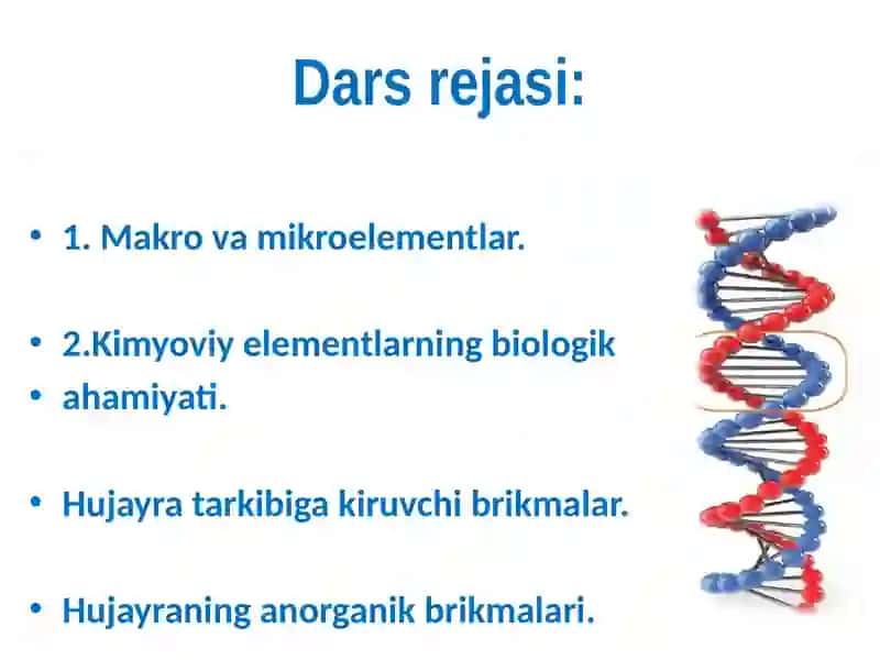 Tirik organizmlarning kimyoviy tarkibi va uning doimiyligi 2