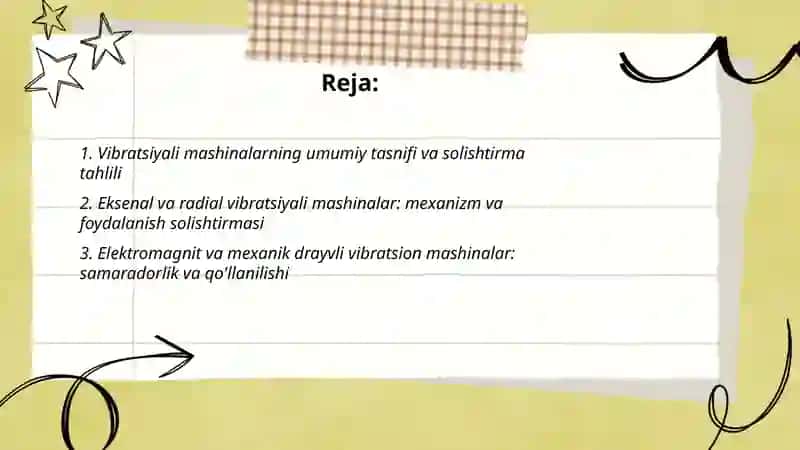 Vibratsiyali mashinalarning turlari va qiyosiy tahlili 2