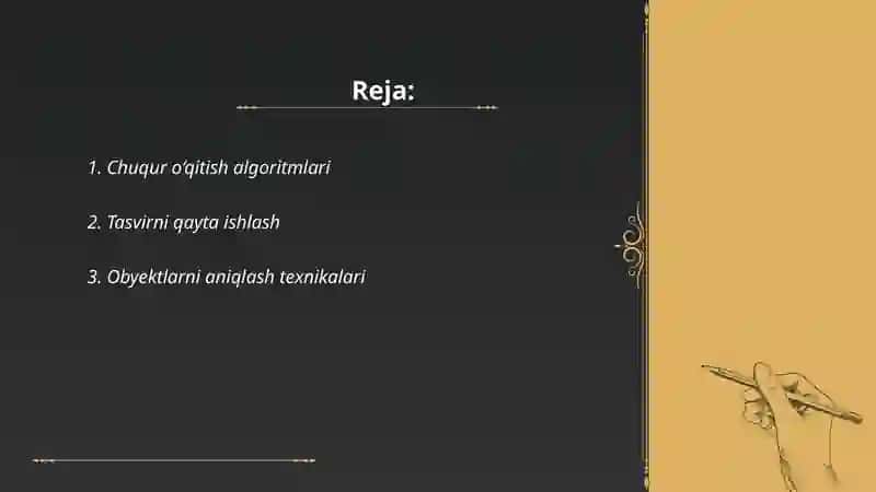 Chuqur o‘qitish algoritmlari 2
