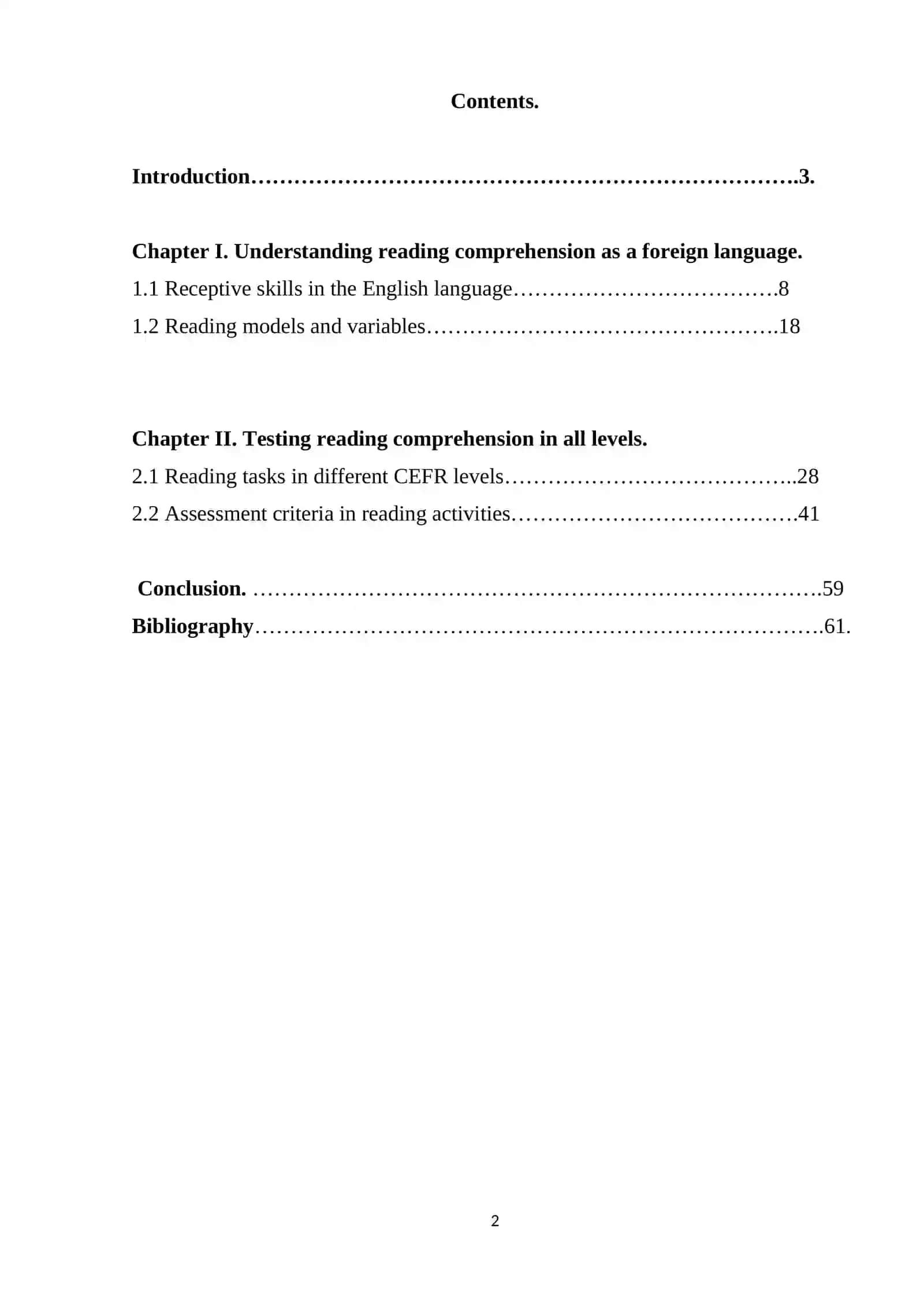 Testing reading comprehension in English as a foreign language 2