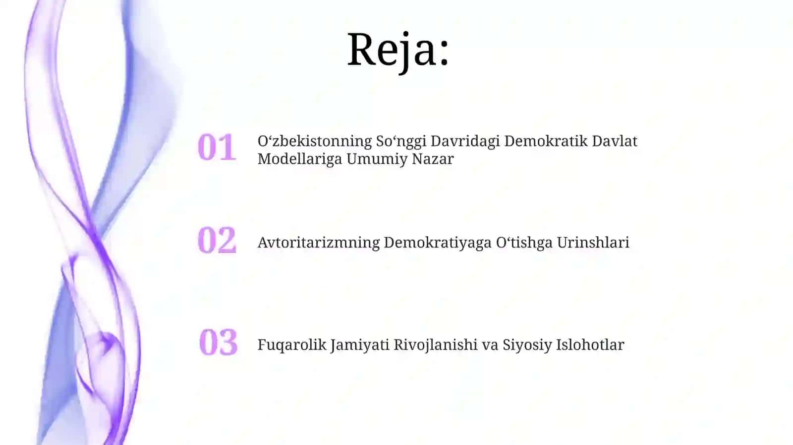 Demokratik davlat modellari (oʻzbekistonning eng yangi tarix fanidan) 2