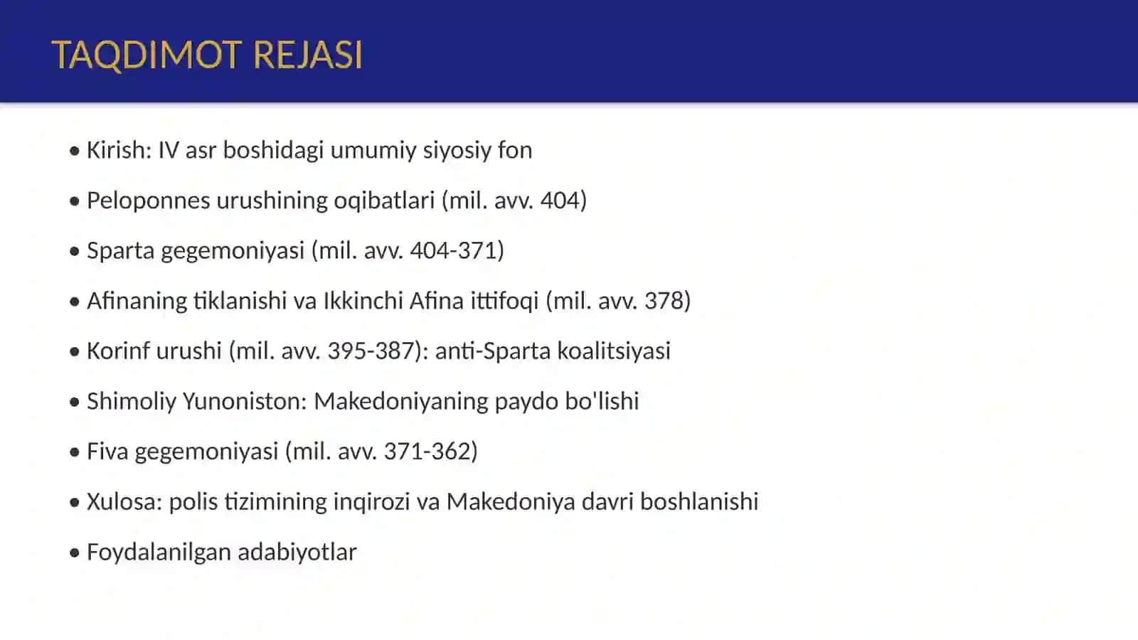 Miloddan avvalgi IV asrning birinchi yarmida Yunonistonda siyosiy vaziyat 2
