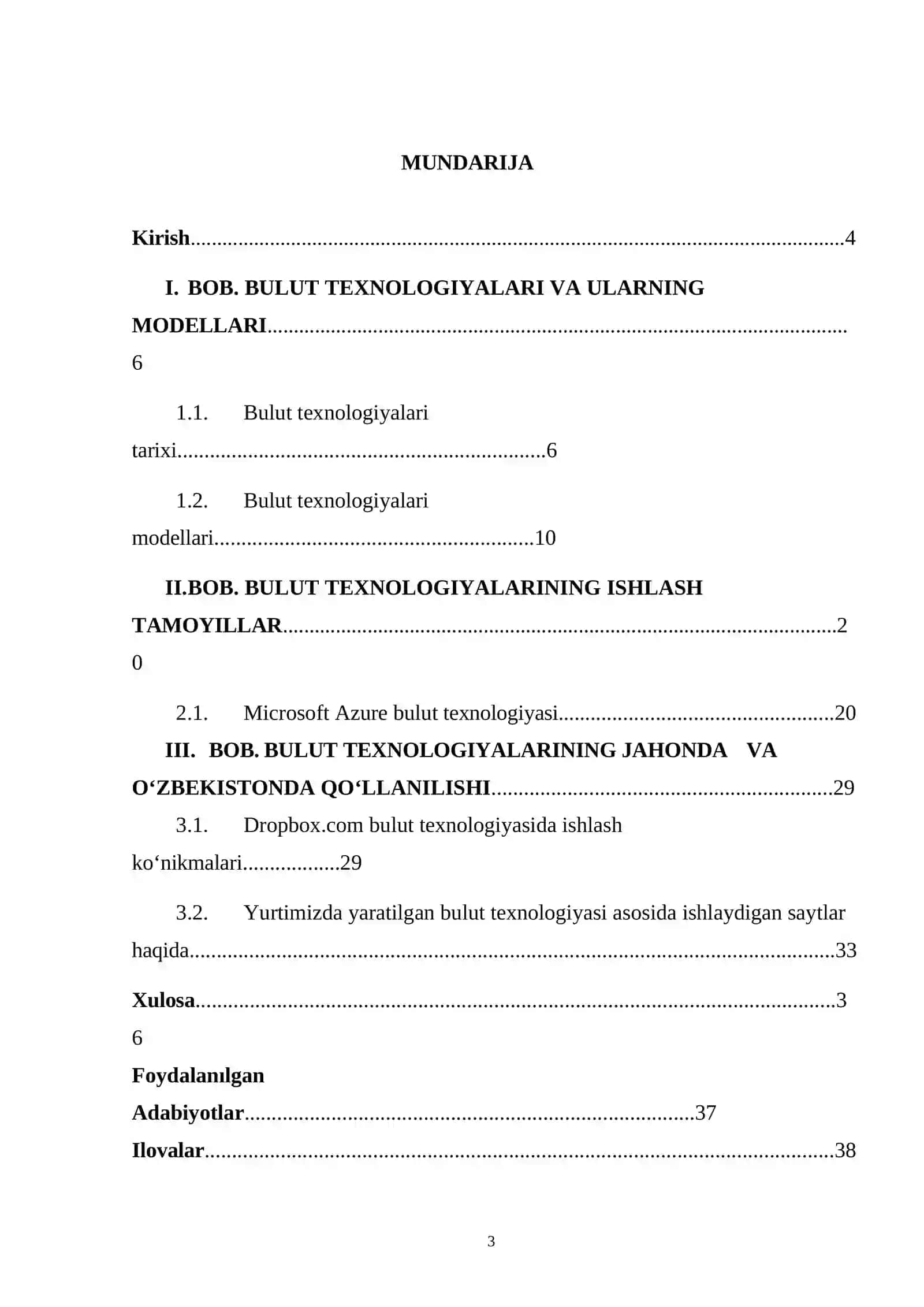 BULUT TEXNOLOGIYALARI VA ULARNING MODELLARI 2