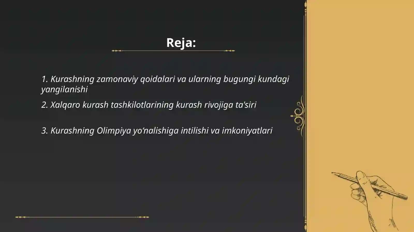 Zamonaviy kurash qoidalari va rivojlanishi 2