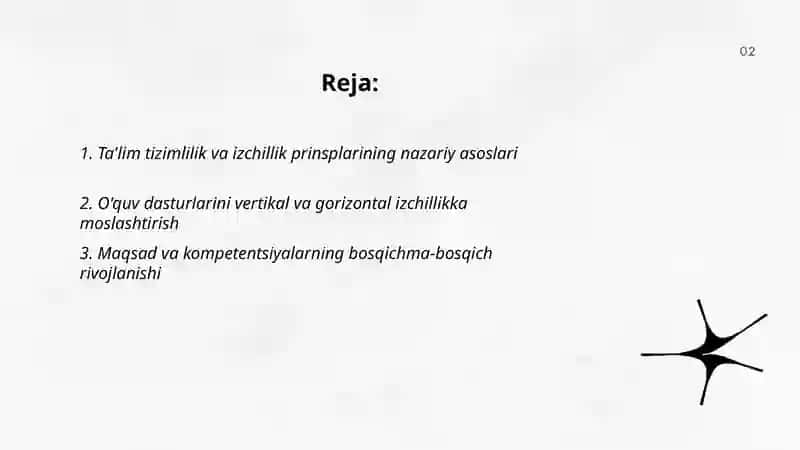 Ta'limning tizimlilik va izchillik prinsplarini amalga oshirish pedagogik qoidalari 2