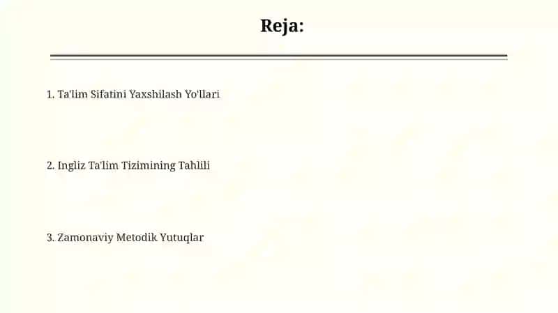 Ingliz ta’lim tizimini va ilg’or metodik yutuqlarini tahlil qilish 2