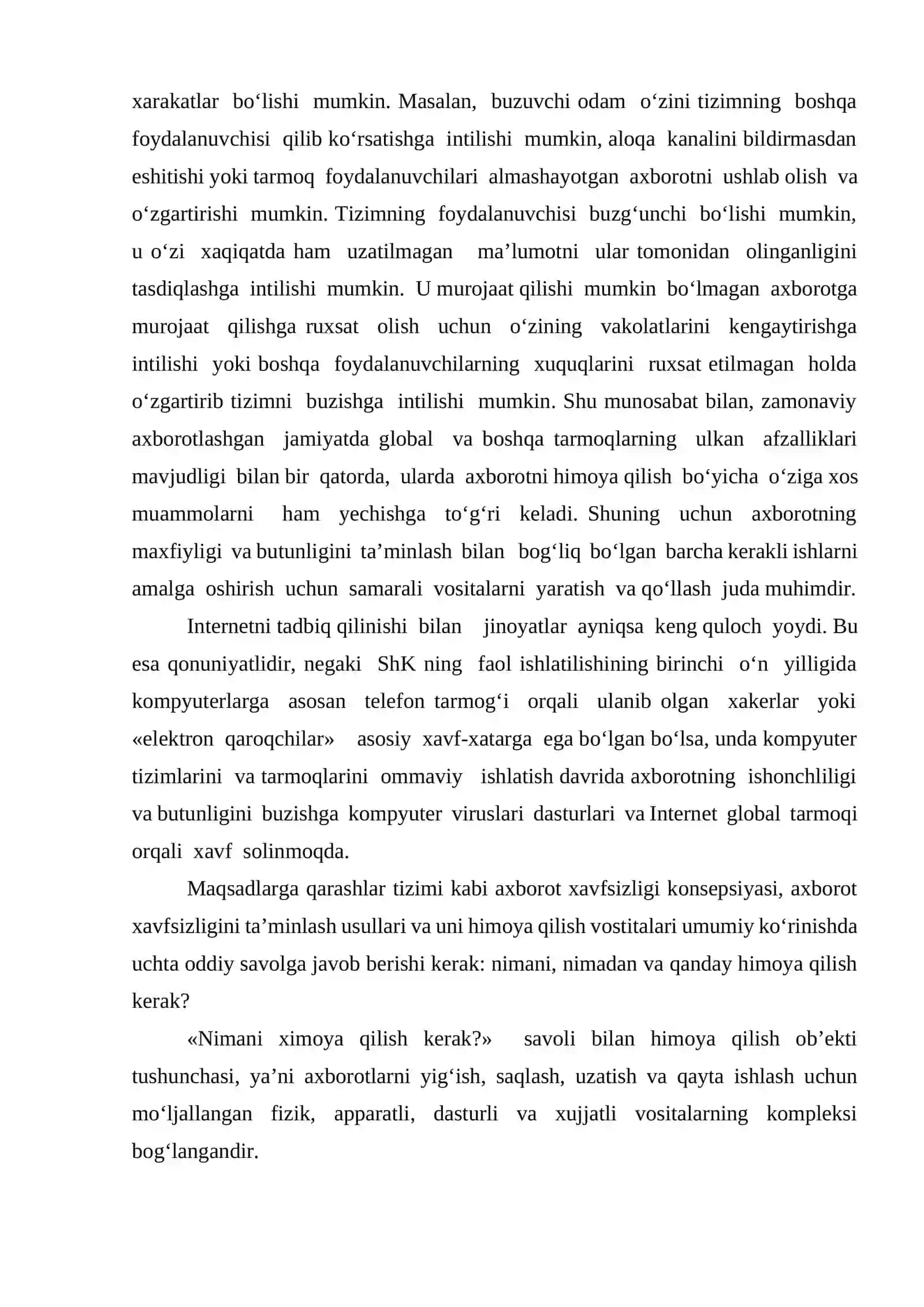 TELEKOMMUNIKATSIYA TIZIMLARIDA AXBOROT XAVFSIZLIGI TA’MINLASH 2