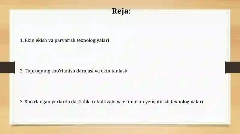 Ekin ekish va parvarish texnologiyalari 2