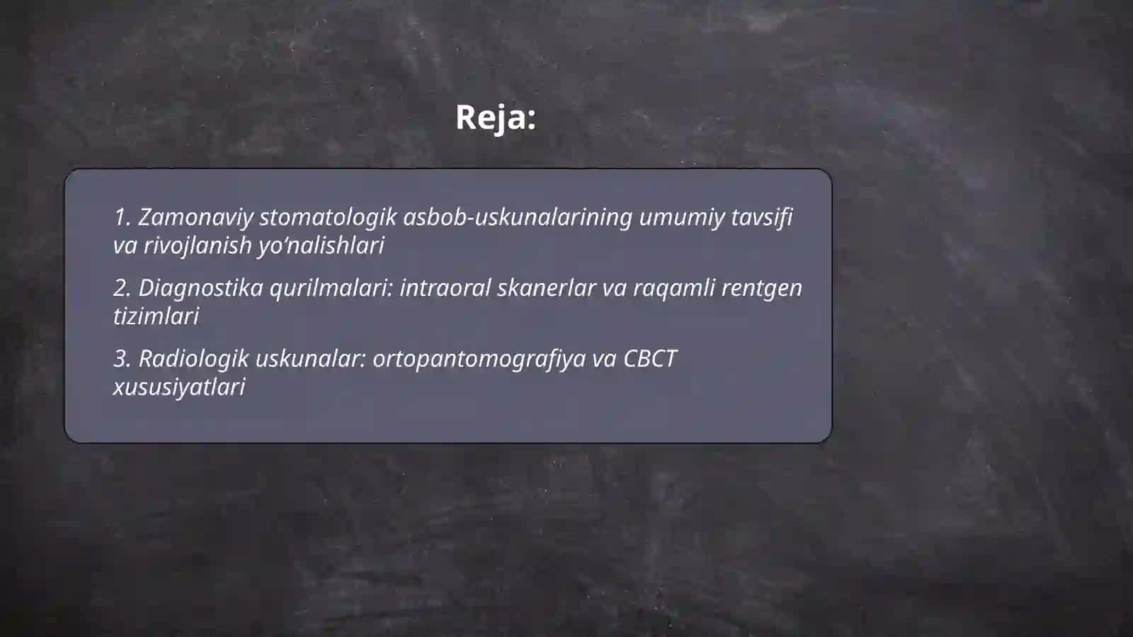 Zamonaviy stomatologik qurilmalar. Tansifi xususiyatlari 2