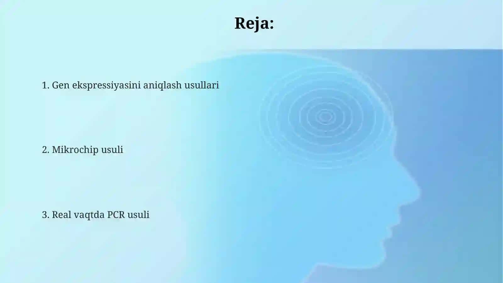 Genlar ekspessiyalarini aniqlash usullari. Mikrochip usuli va real time PZR usuli 2
