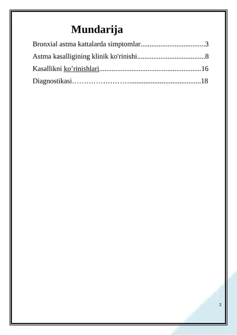 Bronxial astma xurujida yordam ko’rsatish 2