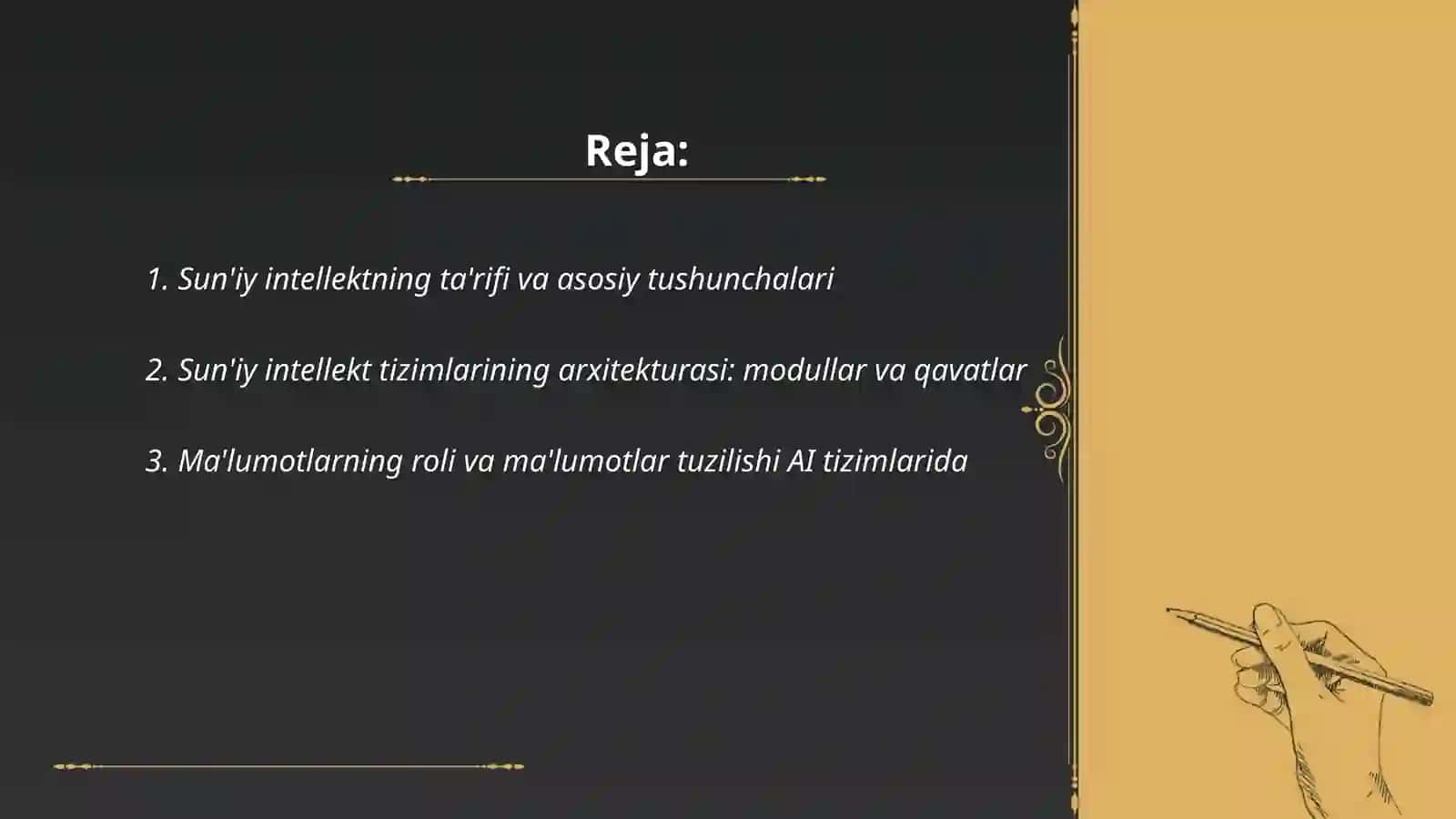 Sun'iy intellekt tushunchasi va strukturasining tuzilishi 2