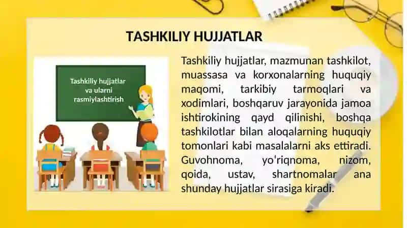 Tashkiliy hujjatlar va ularni rasmiylashtirish 2