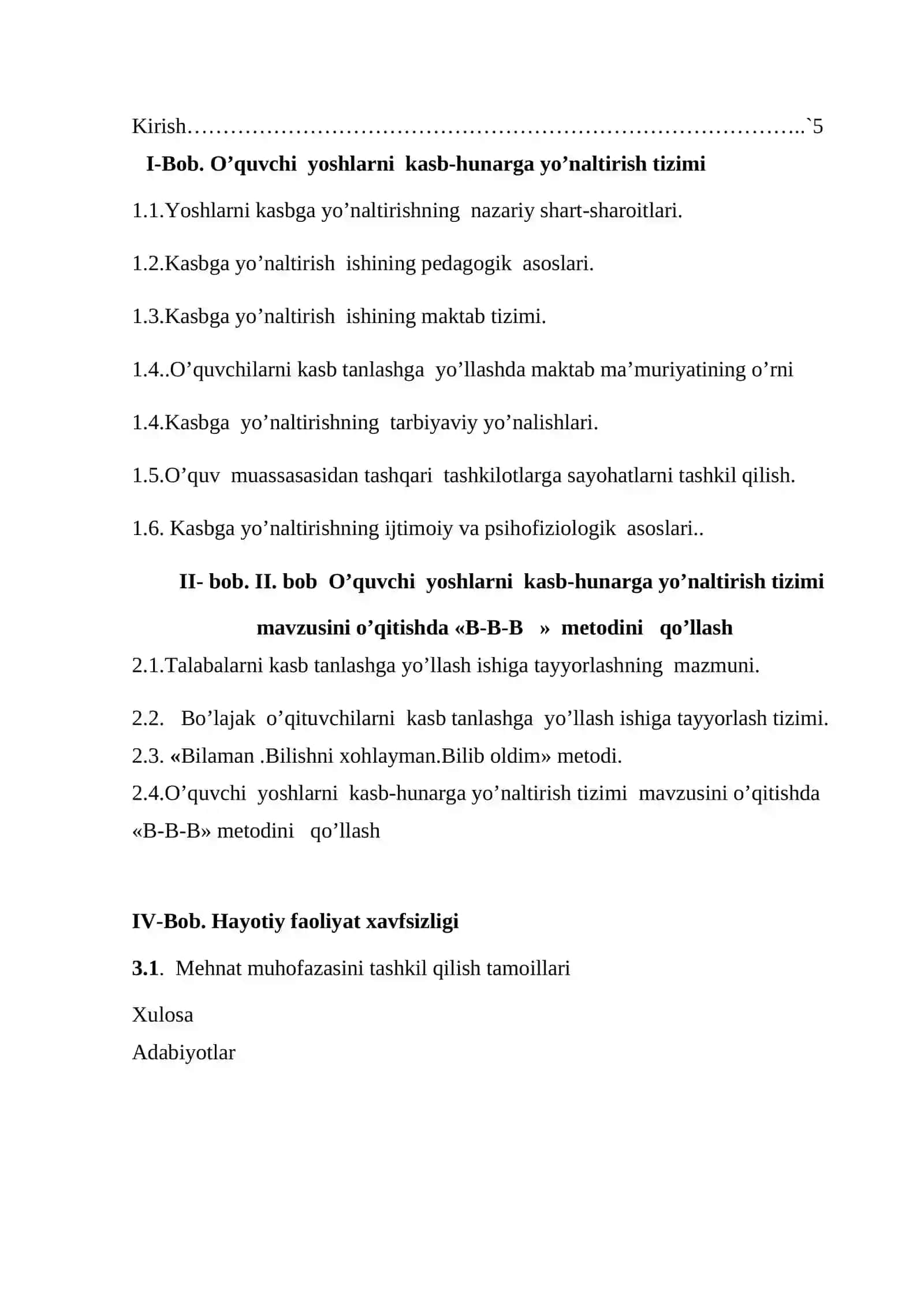 “O’quvchi yoshlarni kasb-hunarga yo’naltirish tizimi” mavzusini o’qitish texnologiyasi (8-sinf misolida) 2