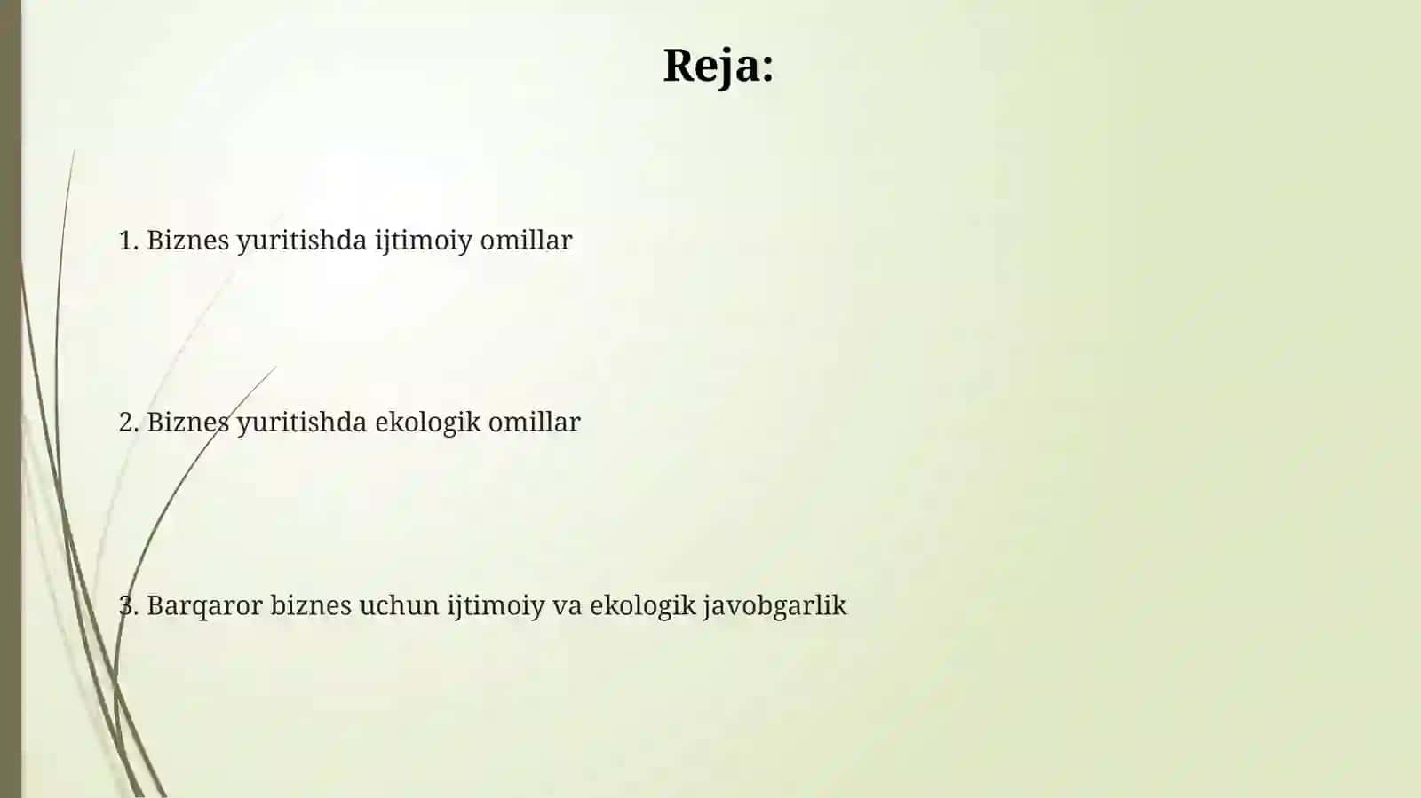 Biznes yuritishda ijtimoiy ekologik omillar 2