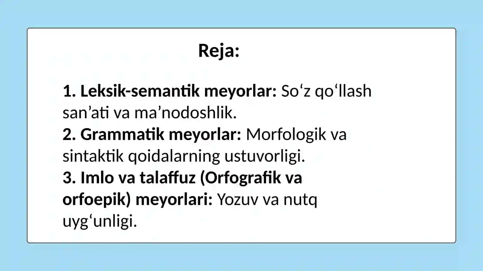 O'zbek adabiy tilimeyorlari 2