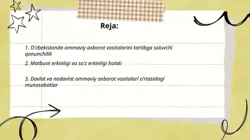 O'zbekistonda ommaviy axborot vositalarining faoliyati 2