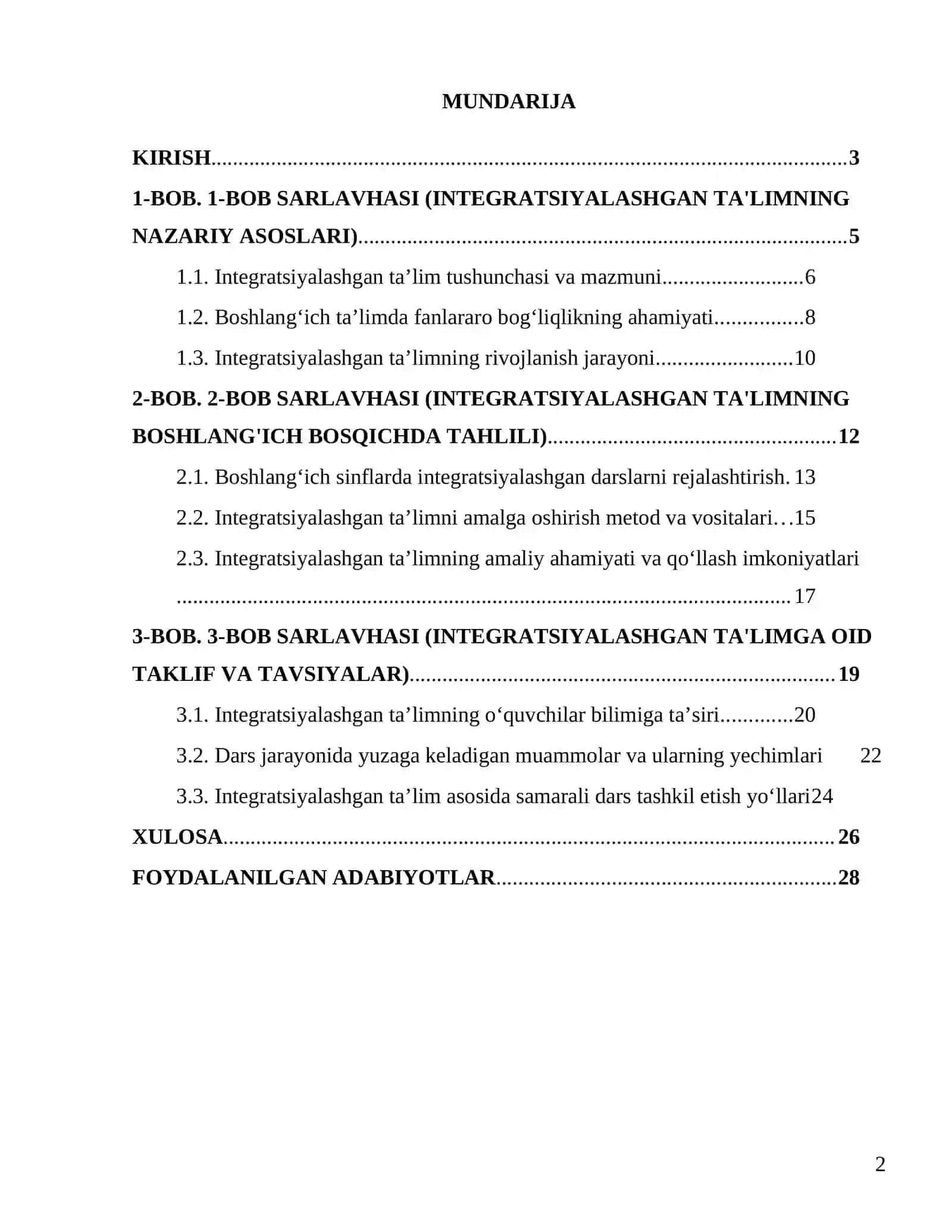 Integratsiyalashgan ta'limning boshlang'ich bosqichdagi ahamiyati 2