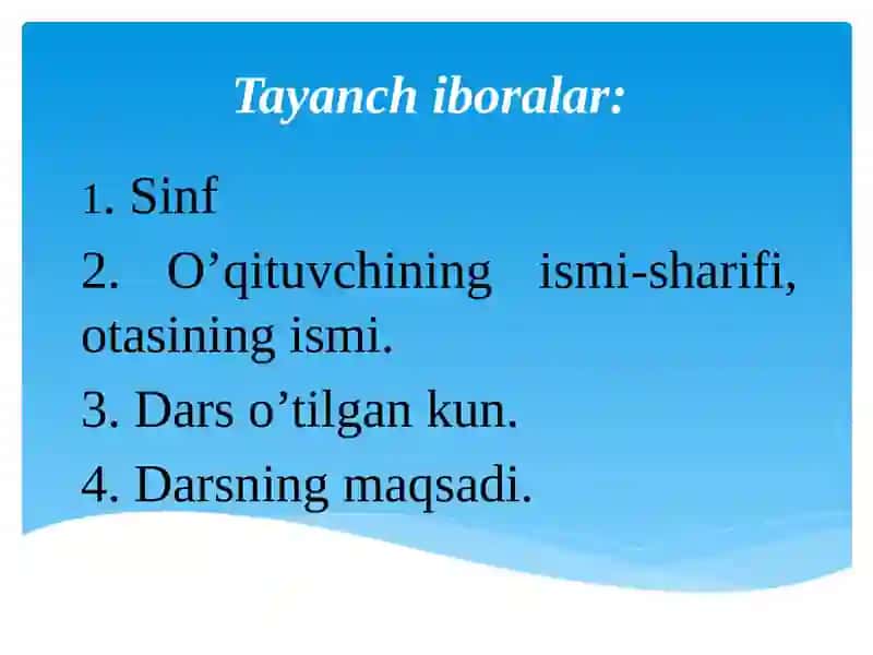 KIMYO DARSLARINI ANALIZ QILISH, UNI TAKOMILLASHTIRISHYO`LLARI 2