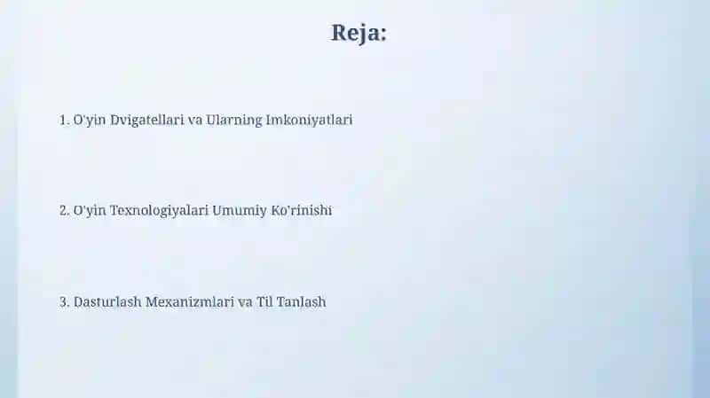 Õyin texnologiyasi va amalga oshirish mexanizmlari 2