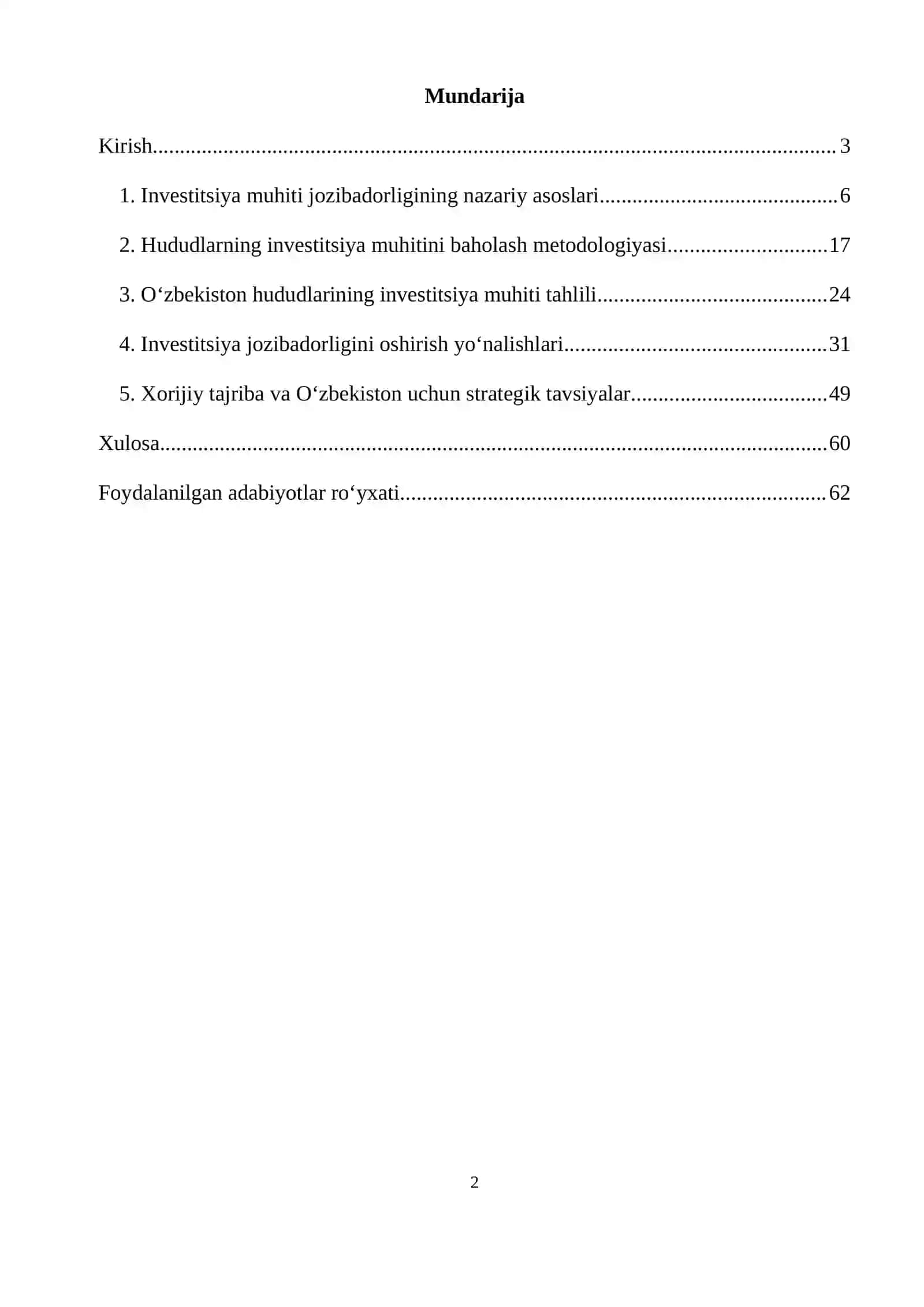 HUDUDLARNING INVЕSTITSIYA MUHITI JOZIBADORLIGINI OSHIRISHNI TAKOMILLASHTIRISH YO‘NALISHLARI 2