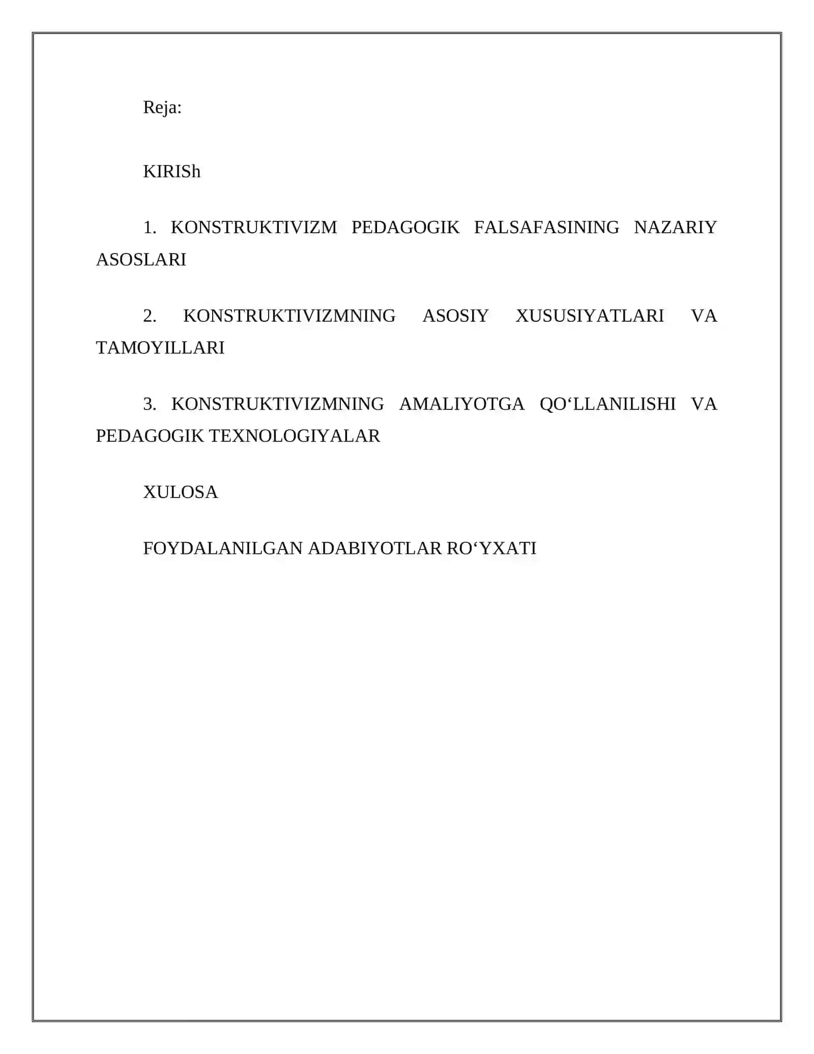 Konstruktivizm pedagogik falsafasiga xos xususiyatlarni aniqlash va ularni amaliyotga qo‘llash 2
