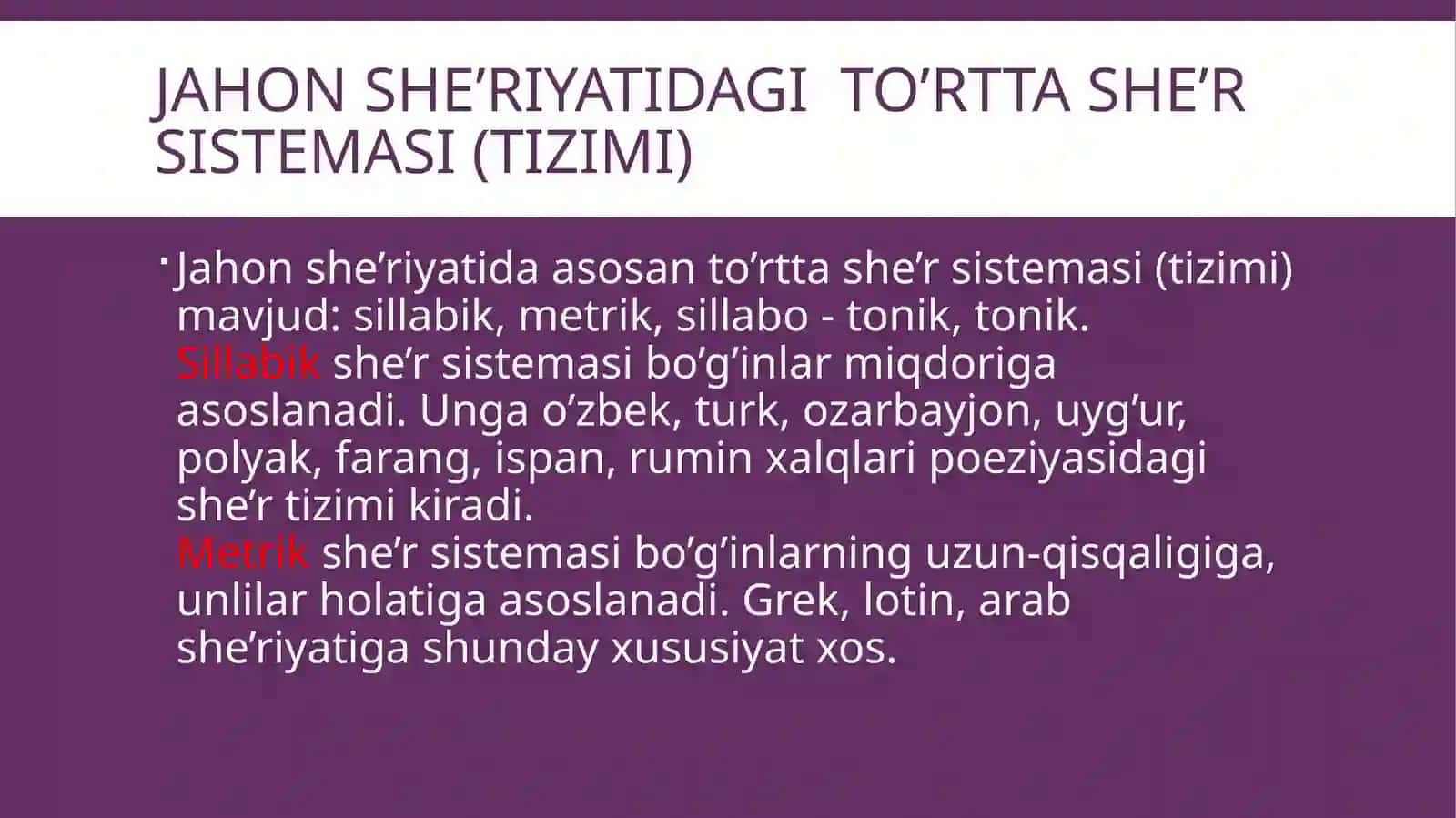 Jahonshe’riyatidagito’rttashe’rsistemasi(tizimi) 2
