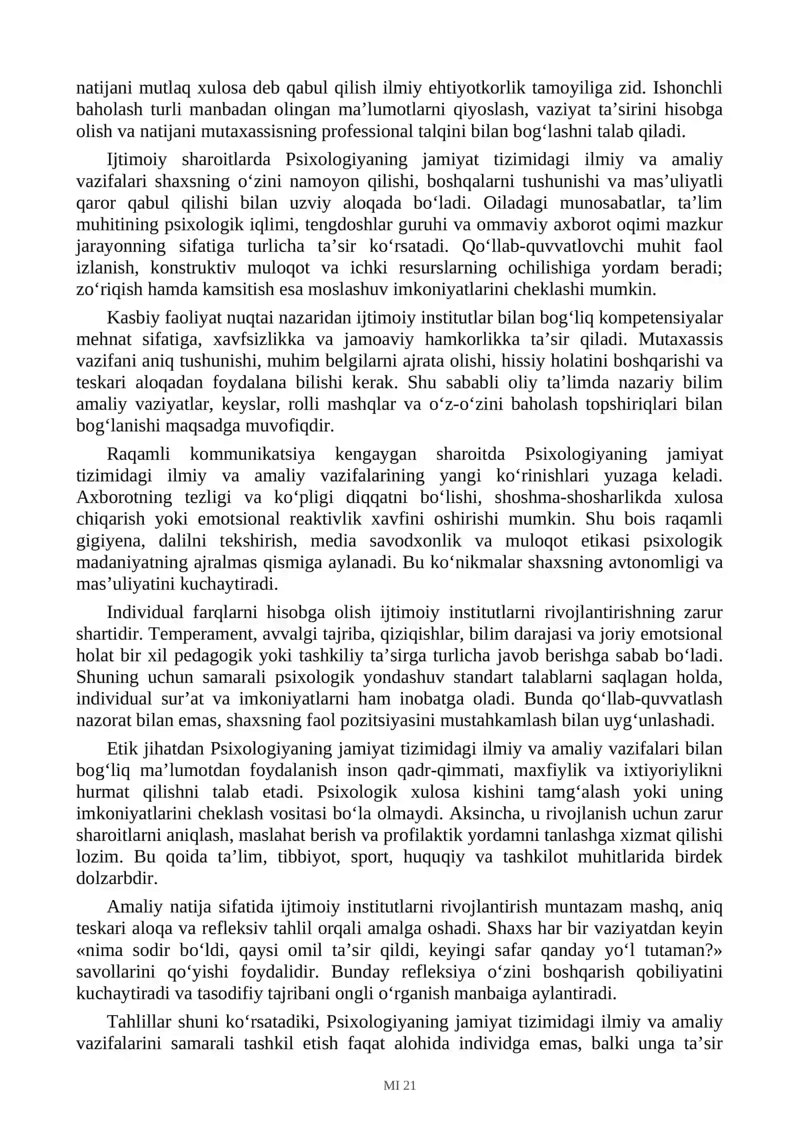 Psixologiyaning ijtimoiy hayotdagi o‘rni 2