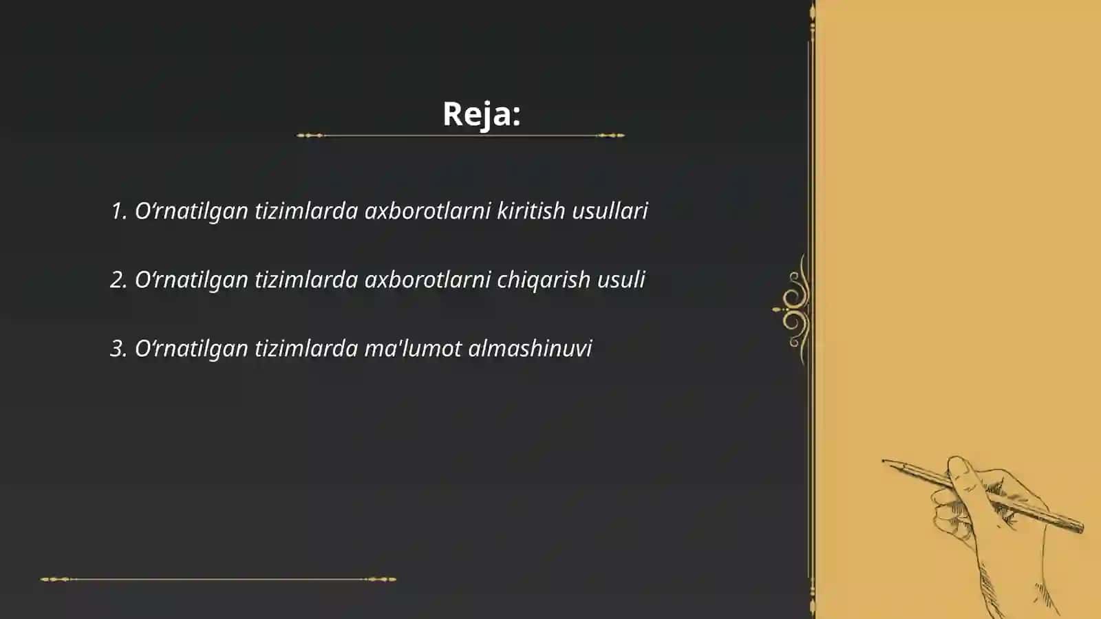 O‘rnatilgan operatsion tizimlar (Embedded linux) 2