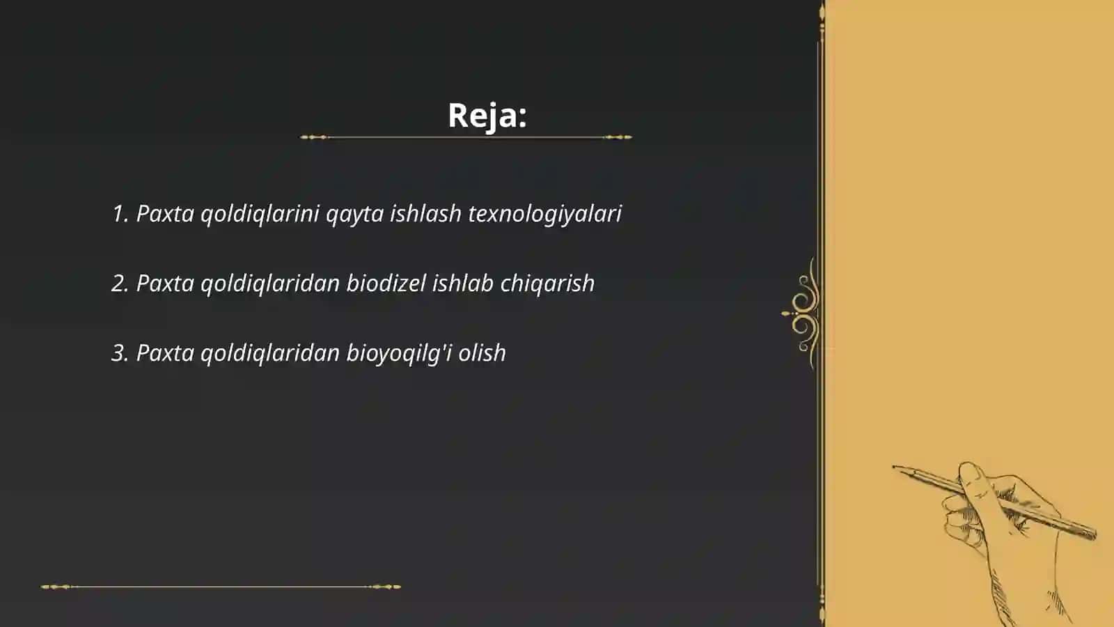 Paxta qoldiqlarini qayta ishlash texnologiyalari 2