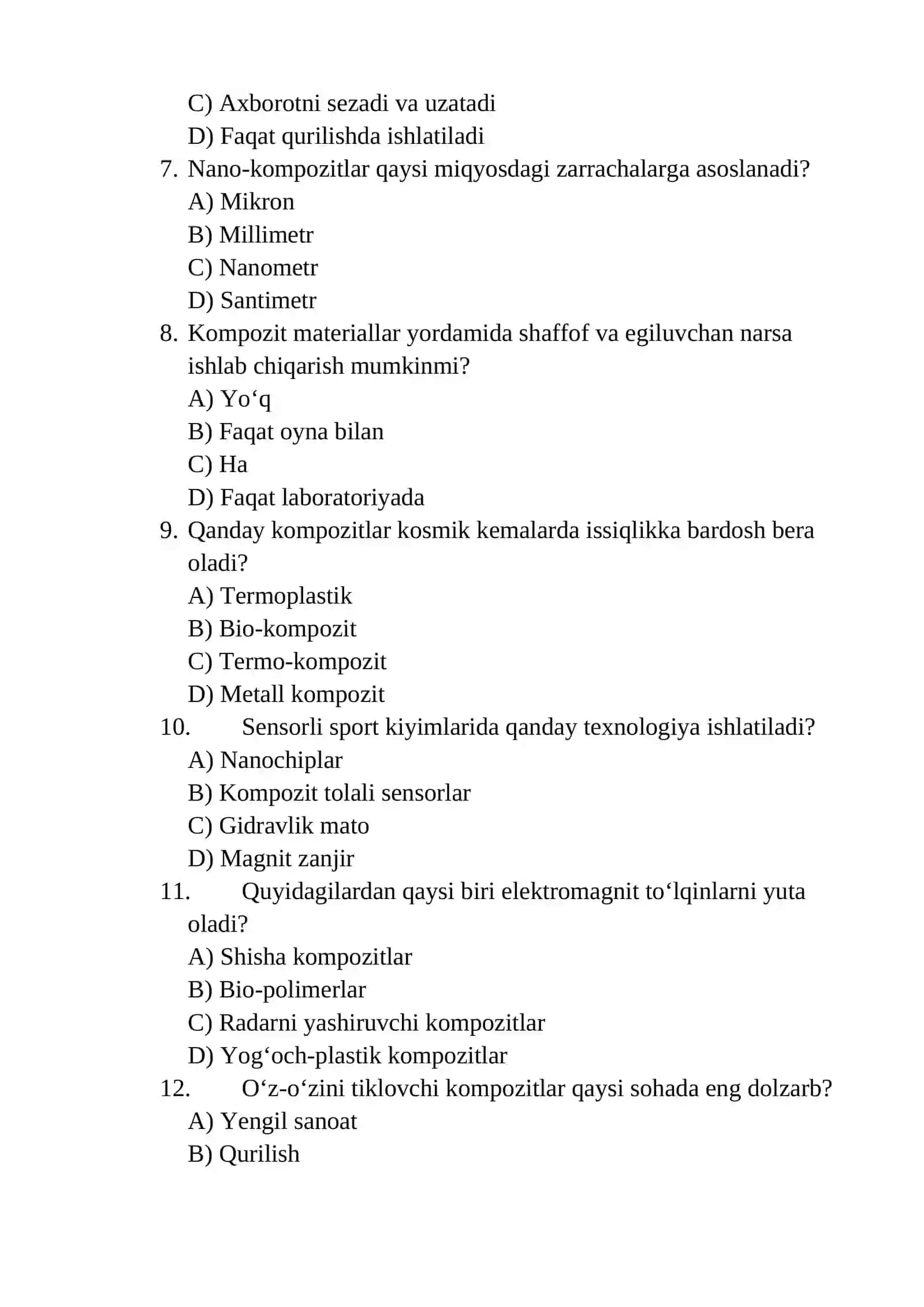 6-Semenar: Polimer kompozitsion materiallar kelajagi – yangi istiqbolli qo'llash sohalari 2