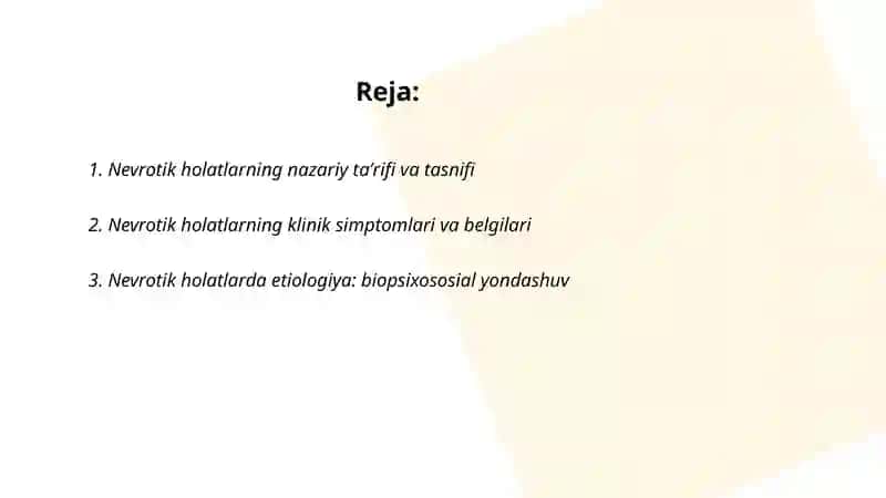 Bemorlardagi nevrotik holatlarni tahlili 2