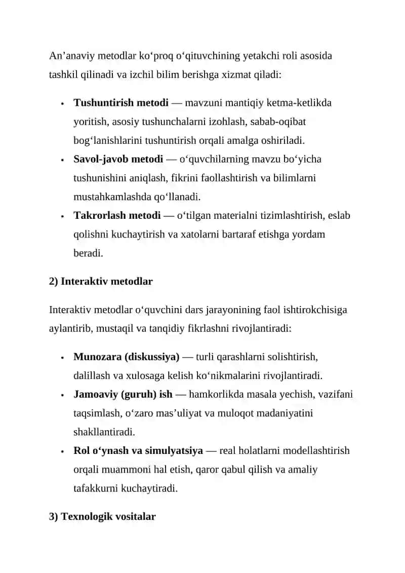 Ta’lim metodlari 2