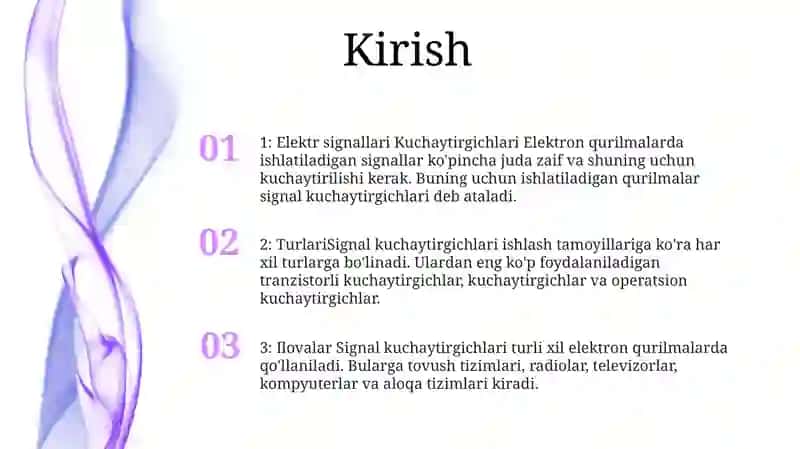Elektr Signallar Kuchaytirgichlari 2