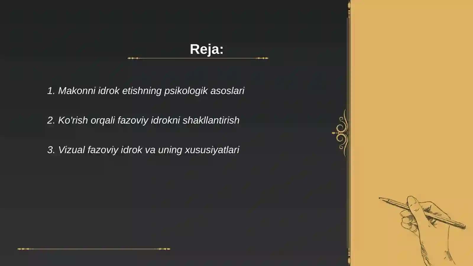 Makonni ko'rish orqali idrok etish 2