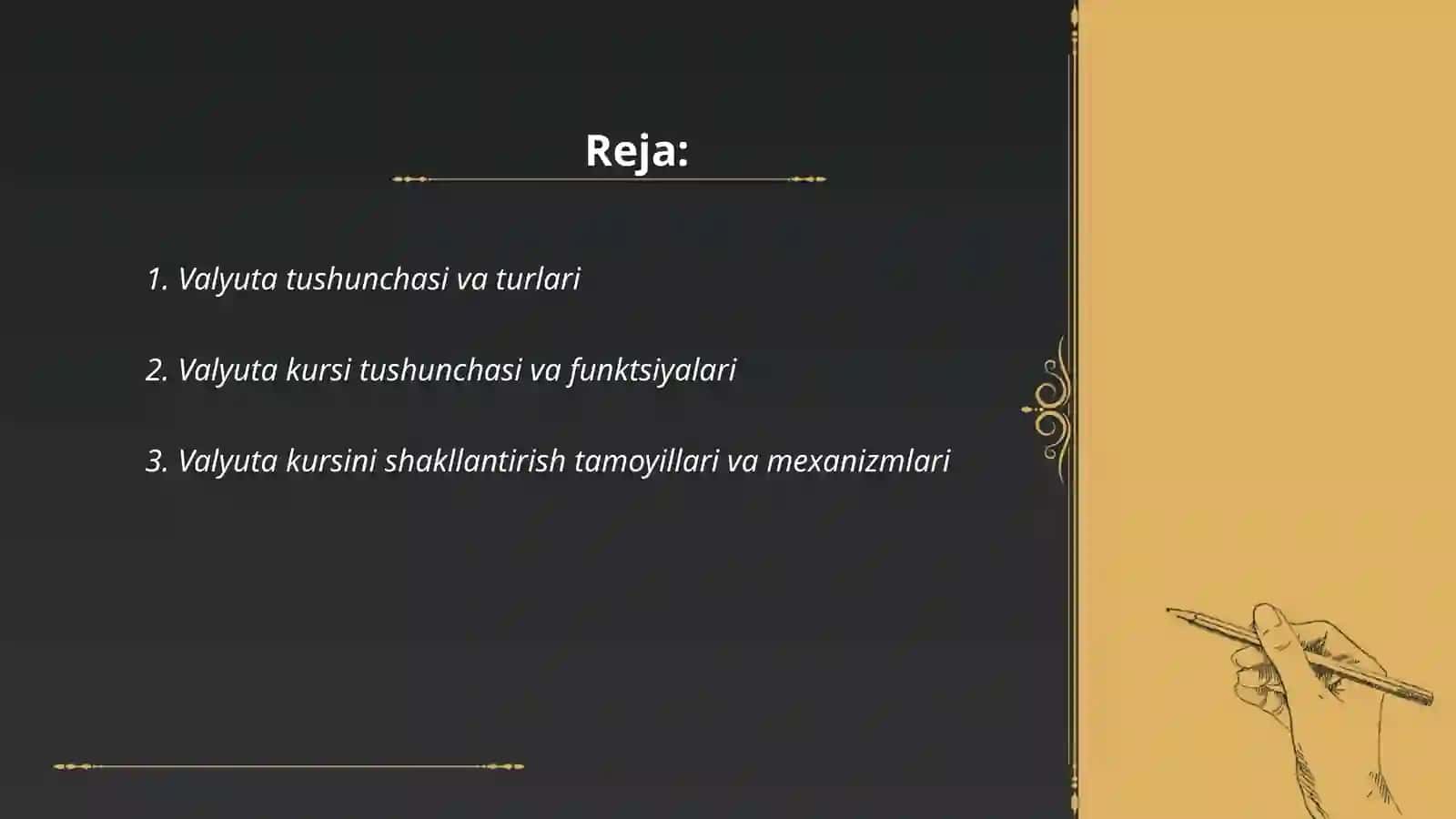 Valyuta va valyuta kursi tushunchasi 2
