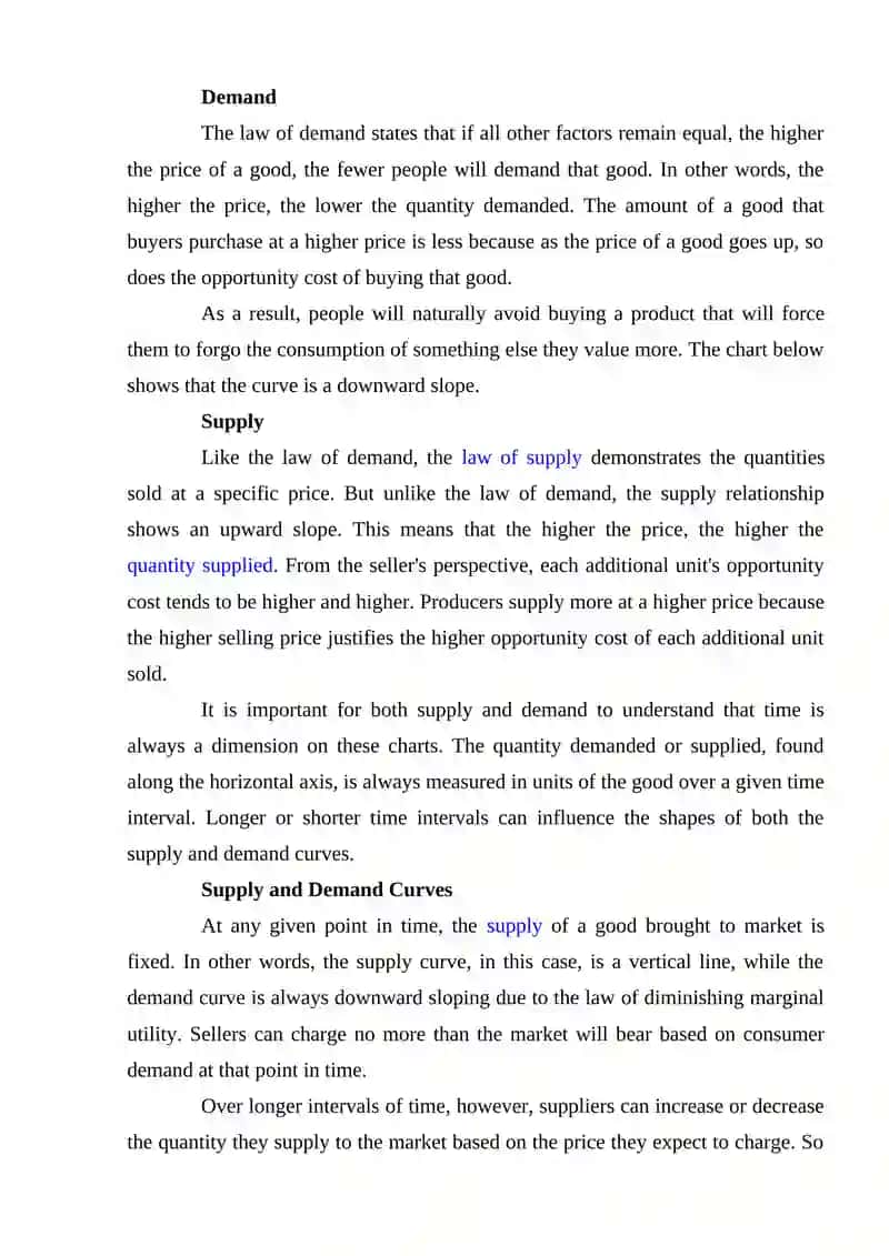 Law of Supply and Demand 2