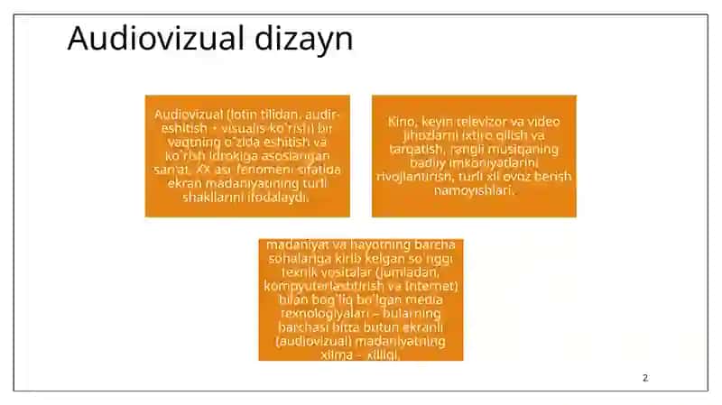 Audiovizual dizayn 2