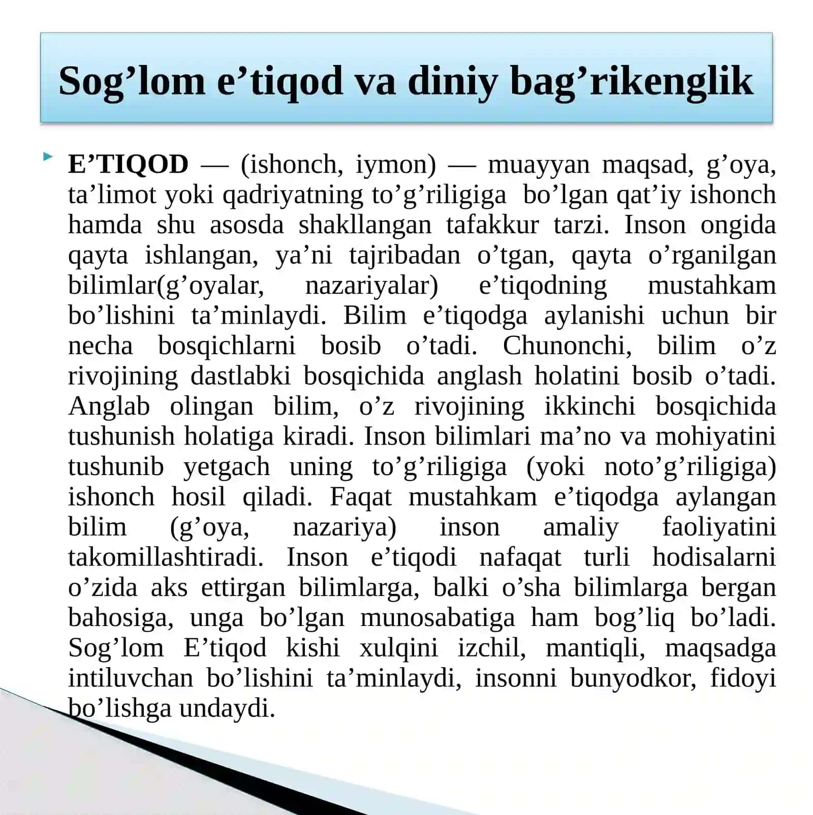 O'zbekistonda vijdon erkinligi va diniy tashkilotlar 2