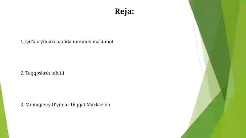 Qit'a va regional õyinlar 2