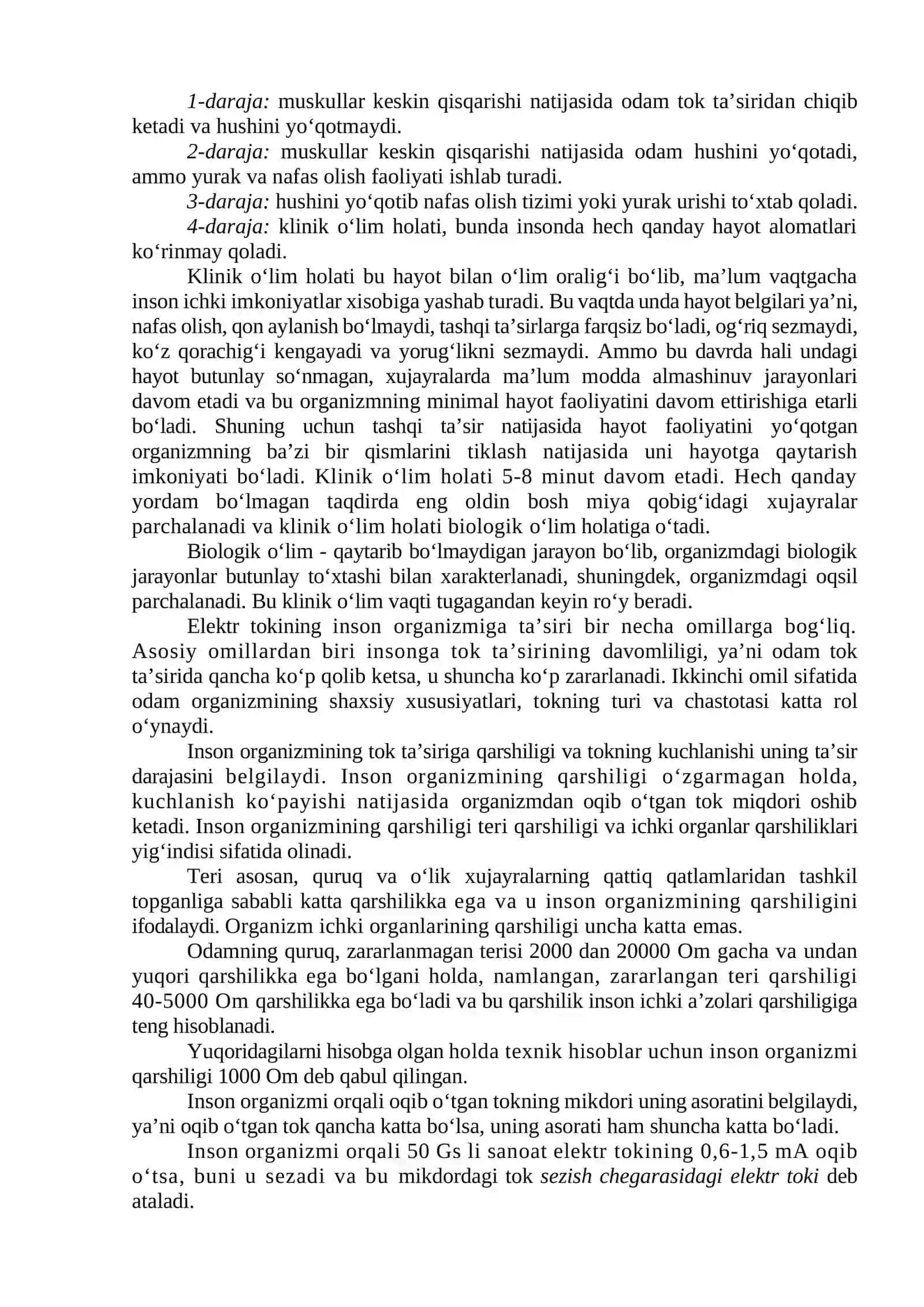 Elektr va texnika xavfsizlik asoslari 2