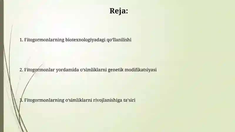 Fitogormonlarning biotexnologiyada qoʻllanilishi 2