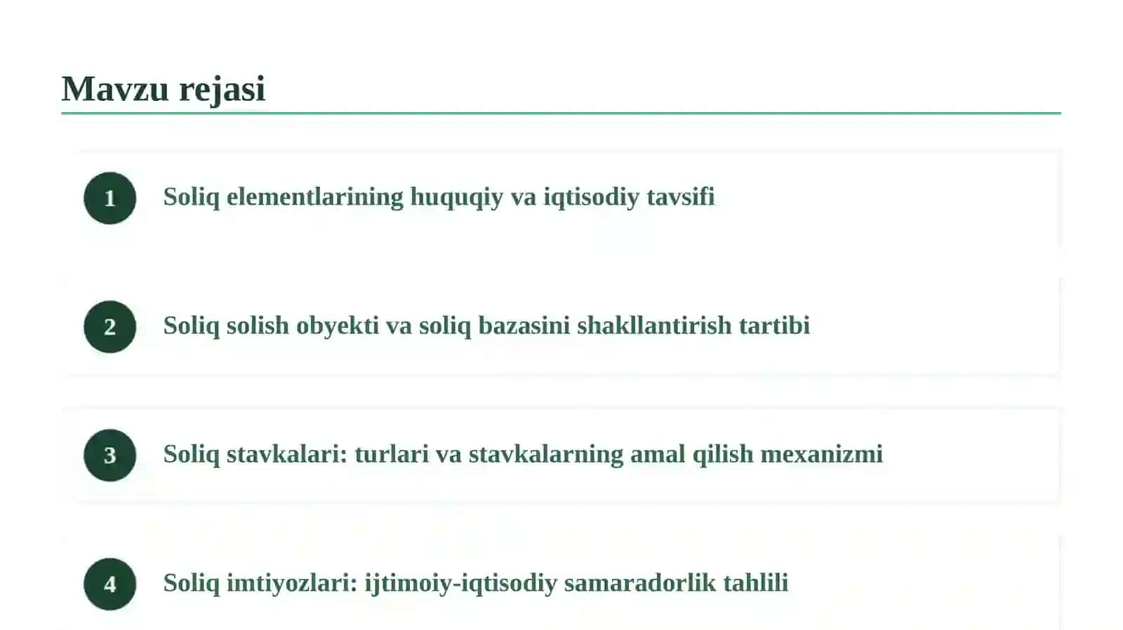 Jismoniy shaxslar soliqqa tortish tizimining asosiy elementlari 2